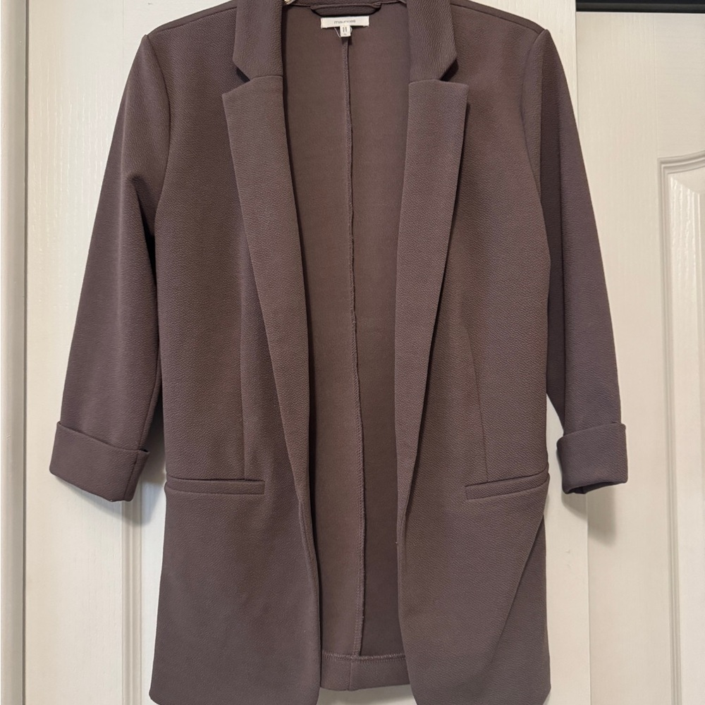 Maurices Brown Blazer Long Style Open Front